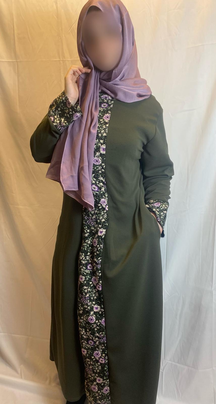 Desenli Abaya tek beden