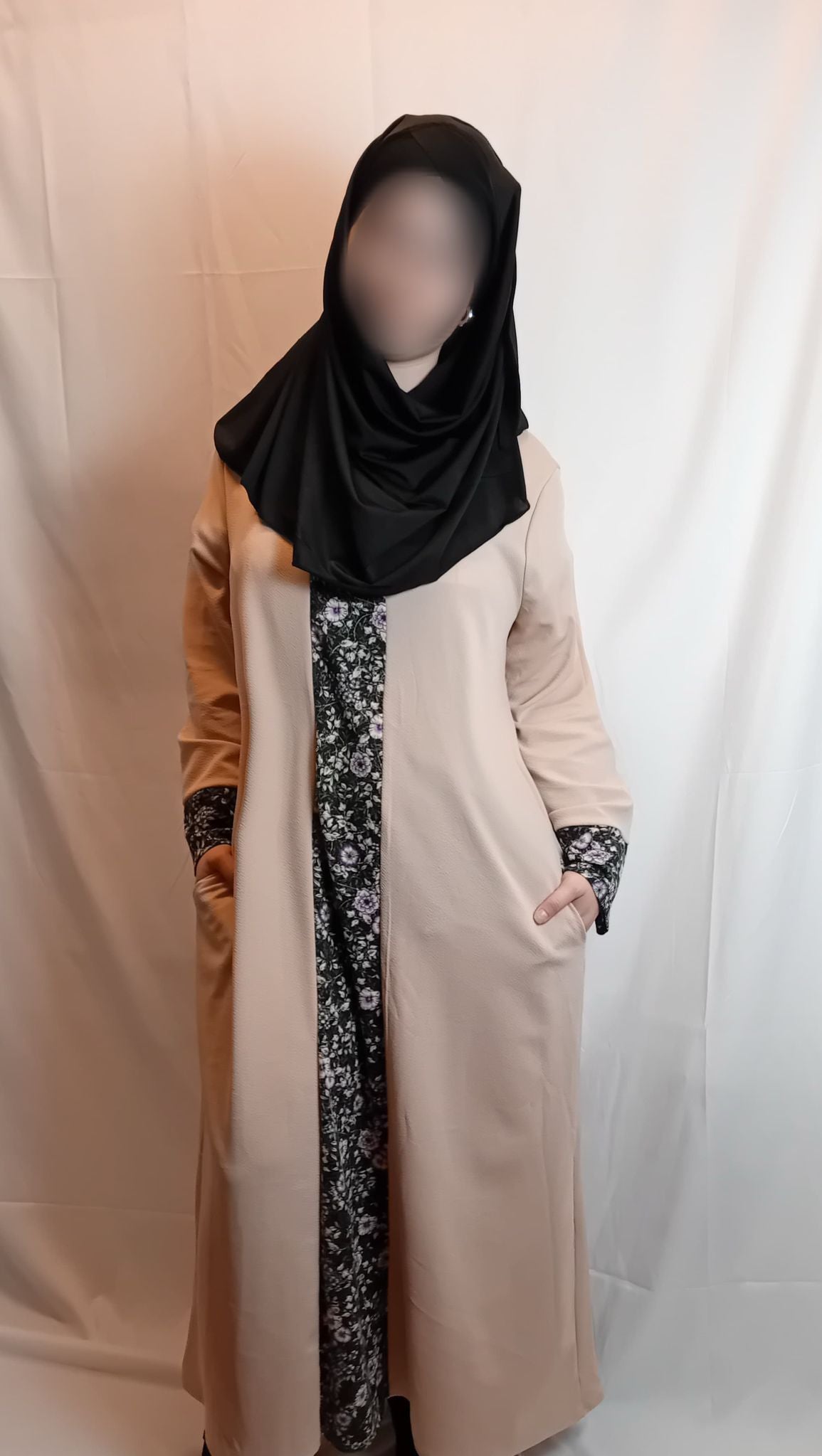 Desenli Abaya tek beden