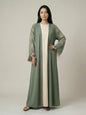 2-delige set kimono en abaya met bloemrijke borduursels, model jazz One size