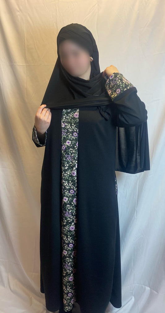 Desenli Abaya tek beden