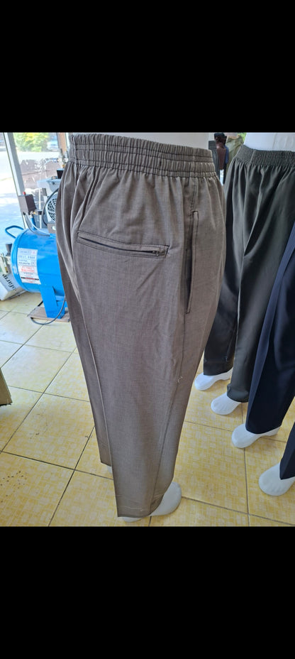 Erkek Rahat Kesim Beli Lastikli Pamuk Hac ve Umre Şalvar Pantolon