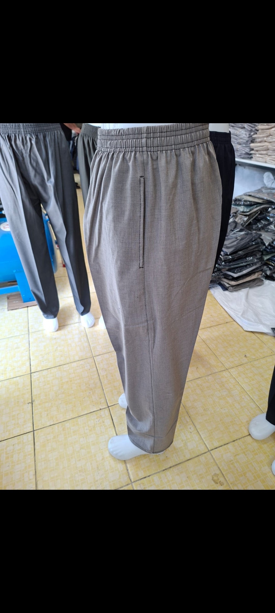 Erkek Rahat Kesim Beli Lastikli Pamuk Hac ve Umre Şalvar Pantolon