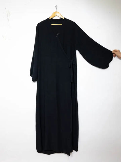 Abaya-jurk met strik en ballonmouwen