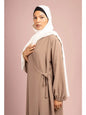 Abaya-jurk met strik en ballonmouwen